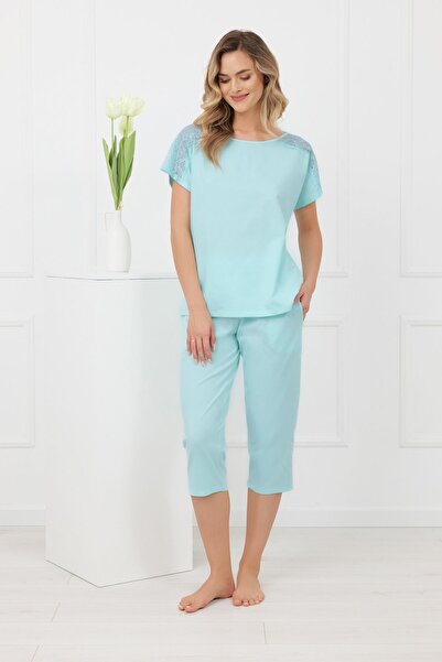 Other Pijama de damă cu mâneci scurte, pantaloni trei sferturi, senzuală, M