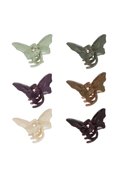 OEM Butterfly Hair Clips of Different Colors for Women 4.5cm - 6pcs