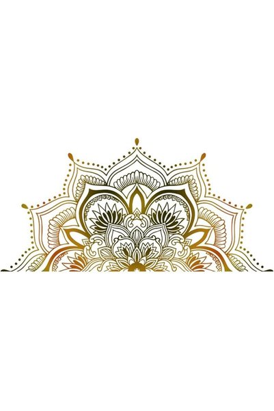 Generic 2 pcs Large Mandala Floral Wall Stickers Wall Decals Peel and Stick W...