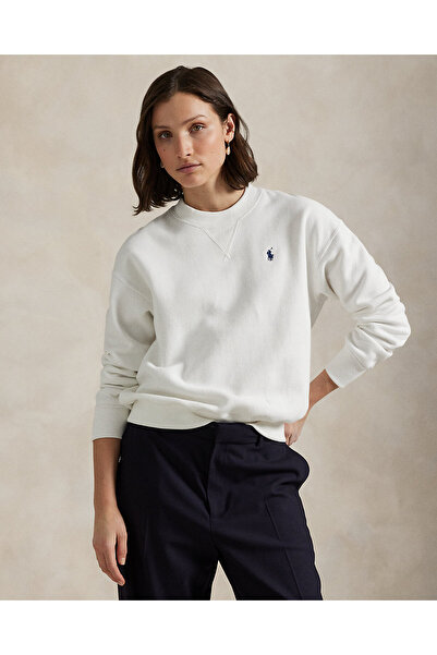 Ralph Lauren Blue Pony İşlemeli Yuvarlak Yaka Sweatshirt