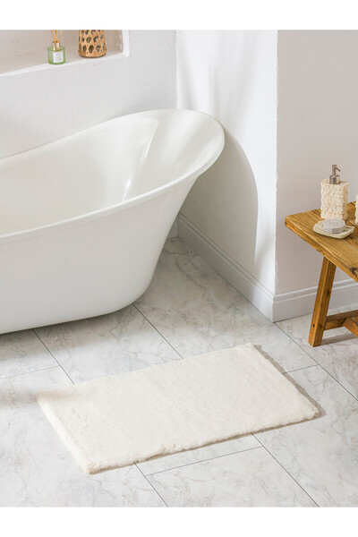 LC Waikiki Two Mt Shop Quality Lcw Home White Plain 50X80 cm Bath Mat