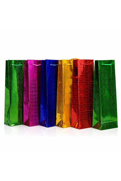 JML Gift Bag 12/set for Bottle, 28x38x10cm Holographic Wholesale