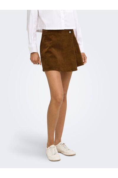 ONLY Asymmetrischer Rock ONLZEVA Cord Kurzer Rock