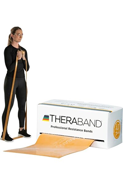 THERABAND أشرطة مقاومة، لفة بطول 6 ياردات، شريط لاتكس مرن احترافي للياقة البد...