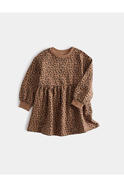 Marks & Spencer Leopar Desenli Pamuklu Sweat Elbise