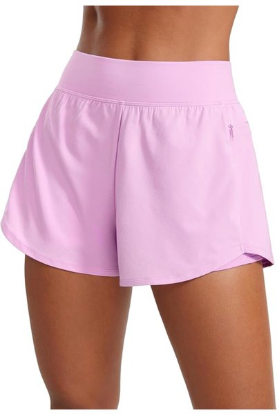 CRZ YOGA 2 in 1 Double Layer Running Shorts for Women 3" - High Waisted for A...