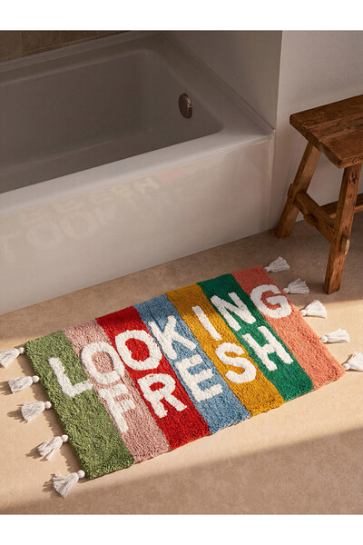 LC Waikiki Two Mt Shop Quality Lcw Home Mixed Embroidered 50X80 cm Bath Mat