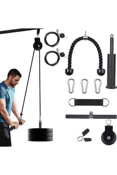 Arabest Pulley System Gym, Home Cable Pulley System with Silent Pulley, Trice...