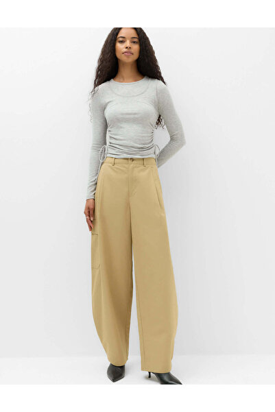 Marks & Spencer Saf Pamuklu Barrel Kargo Pantolon