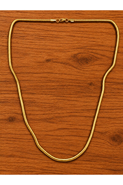 zadenza gold Gold Model Crushed Snake Chain Steel Necklace Gold Steel Chain 3mm