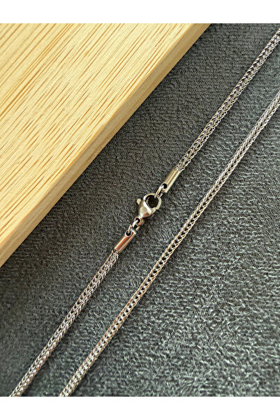 Rupen Kraft Stainless Tarnish Resistant 2 mm Snake Steel Necklace Steel Chain