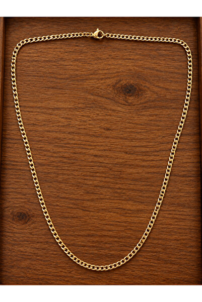 zadenza gold Gold model gourmet steel necklace gold steel chain 2 mm