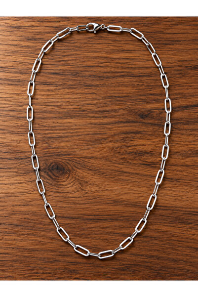 Aida Jewelss Stainless Tarnish-Resistant Steel Paperclip Necklace Steel Chain