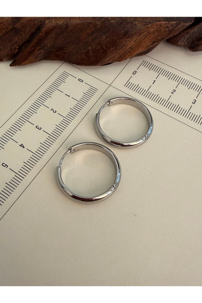 Rupen Kraft 316 L Surgical Steel Hoop Earrings Silver Color Hoop Earrings Hoo...