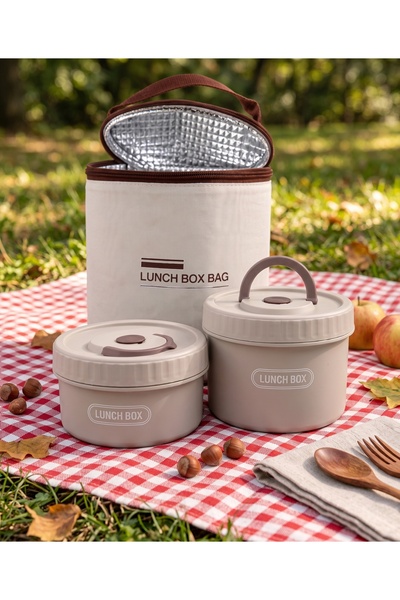 Amentes Set of 2 Food Storage Containers with Thermal Insulation Bags – New G...