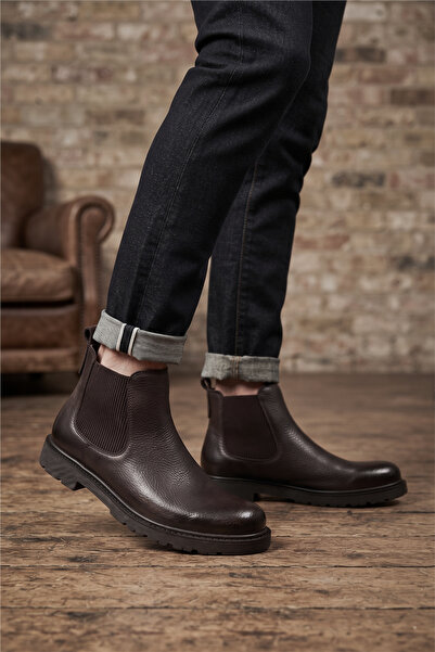 M.P. 262-5392 Men's Leather Boots Brown
