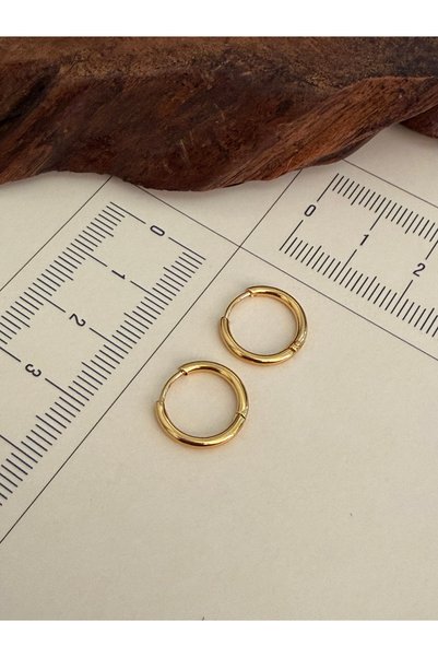 Rupen Kraft 316 L Surgical Steel Hoop Earrings Gold Color Hoop Earrings 10 mm...