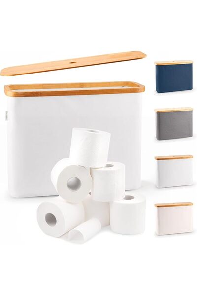 GENERAL Lonbet - Beige Toilet Roll Storage - Toilet Paper Basket - The Ultima...