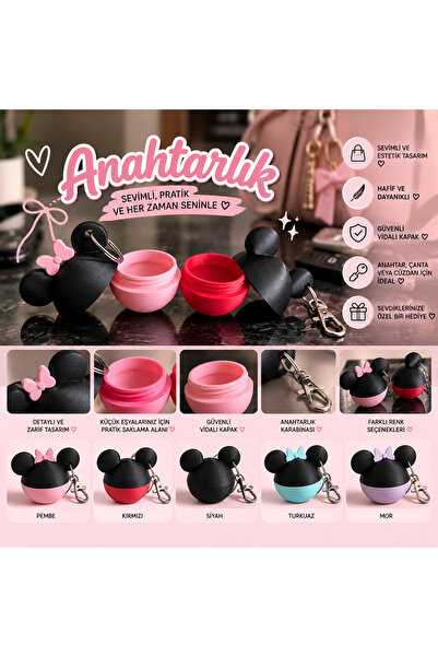 Kapaklı mickey anahtarlık