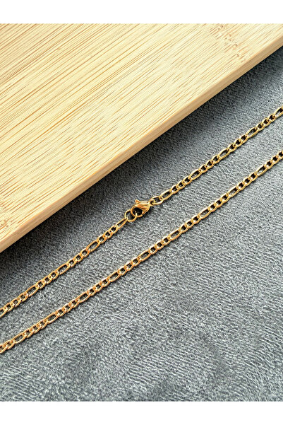 Rupen Kraft Gold model figaro steel necklace gold steel chain 2 mm