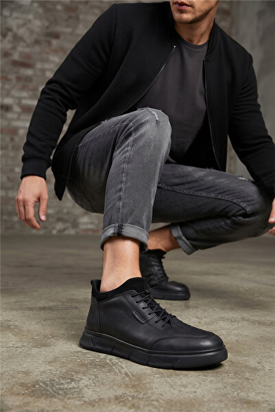 M.P. 262-5399 Men's Leather Boots Black