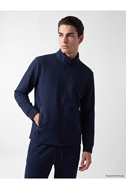 LC Waikiki Nevavm Farkıyla Lcwaikiki Classic Navy Blue Interlock Plain Standa...