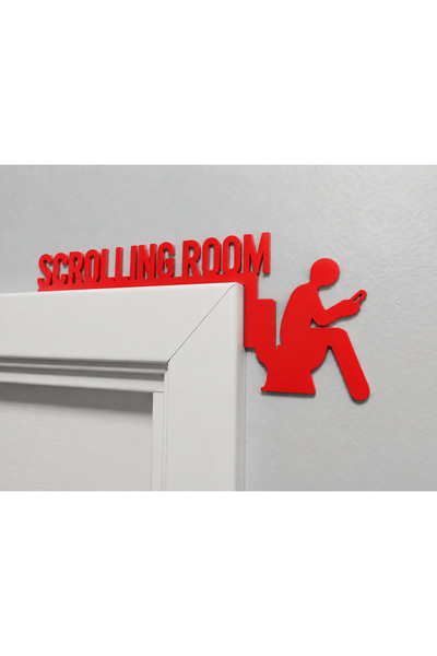 moifugyia Banyo Kapı Süsü Komik Tuvalet Tabelası Scrolling Room Kapı Pervazı ...