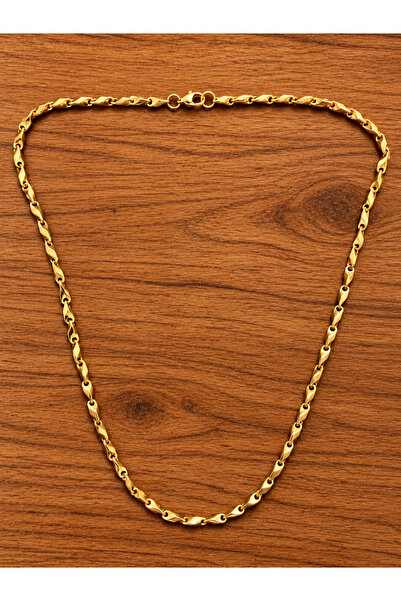 zadenza gold Gold model barley steel necklace 2.5mm gold steel necklace