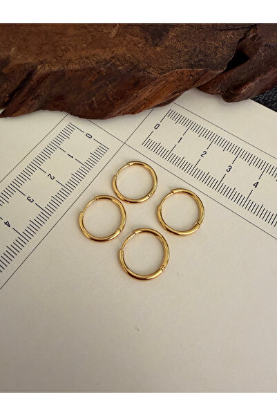 Rupen Kraft 316 L Surgical Steel 6-Piece Hoop Earring Set Gold Color Hoop Ear...