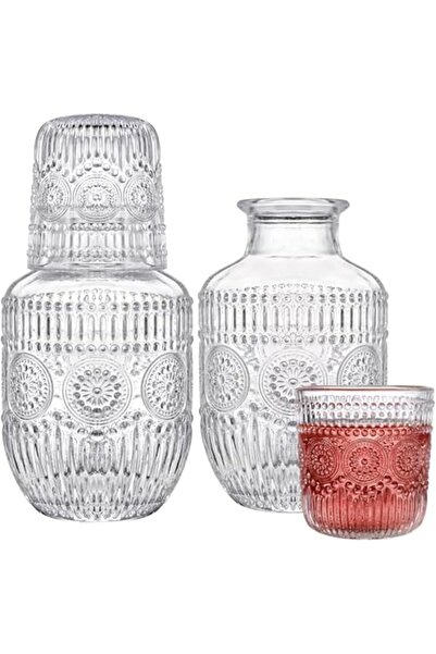 GENERAL jaffiust bedside water bottle and glass set, suitable for bedroom nig...