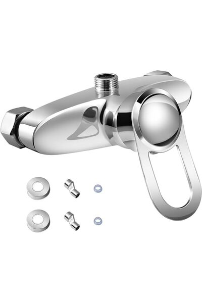 X SPRING Mixer Tap, Manual Monobloc Single Lever Shower Mixer, Exposed Instal...