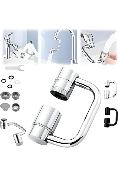 X SPRING Rotating Faucet Extender, 360 Degree Adjustable Kitchen Sink Attachm...