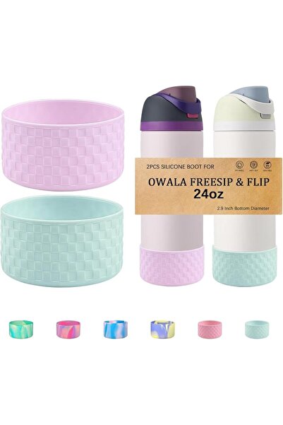 GENERAL HEYSKAY 2PCS Silicone Boot for Owala Flask Water Bottle 24oz 32oz 40o...