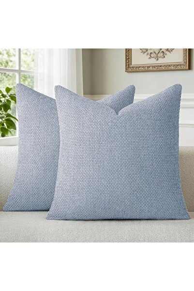 a moment Off White Chenille Cushion Cover Throw Pillow Covers 45 x 45 CM Pack...
