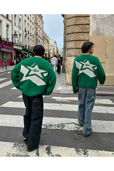 Toum Streetwear Green Capitol Oversize Knitwear Sweater