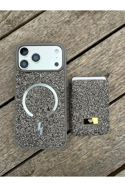 madamcase Apple iPhone 18 Pro Max Compatible Gray Diamond Gray Color M-Safe F...