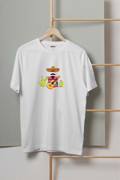 Mor Mürekkep Tricou alb cu imprimeu Mexico Concept pentru femei