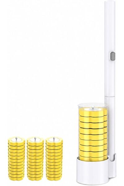 GENERAL Disposable Toilet Bowl Brush Set, Wall-Mounted Toilet Cleaner Wand Sy...