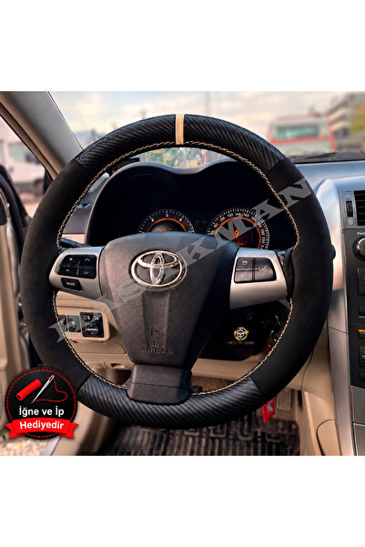 HasAkman Toyota Auris E150 Dikme Direksiyon Kılıfı Alcantara Süet Mat Karbon ...