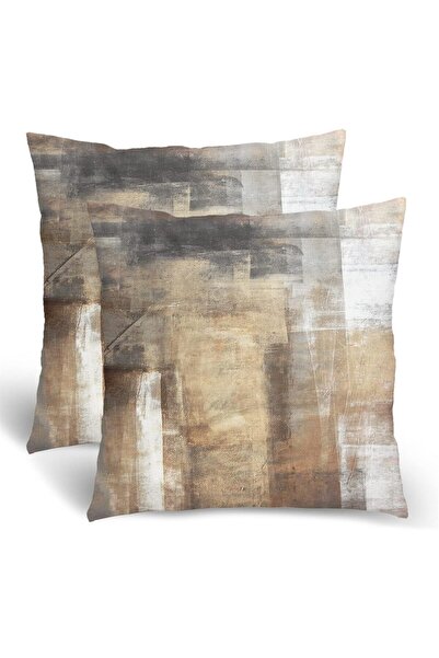 Generic Navy Blue Grey Throw Pillow Covers, Gray White Modern Abstract Art Pa...