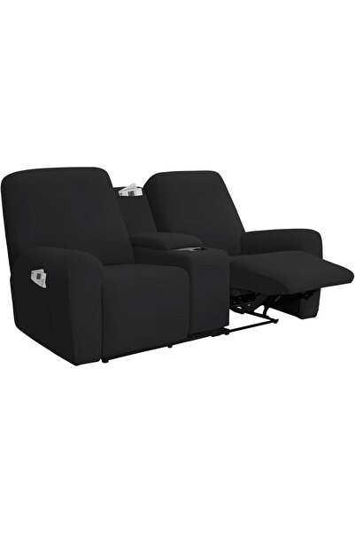 Generic Stretch Recliner Loveseat Cover with Center Console Sofa Slipcover So...
