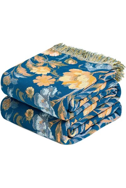 Generic Queen Throw Blanket for Bed 100% Cotton Boho Ultra Soft Quilt Butterf...