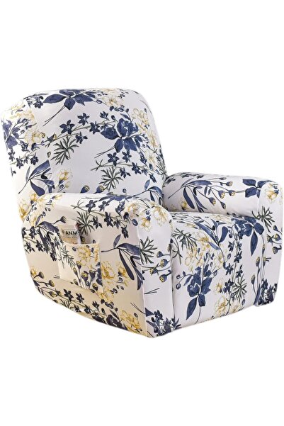 Generic Recliner Slipcover 4 Pieces Stretch Printed Lazy Boy Chair Covers wit...