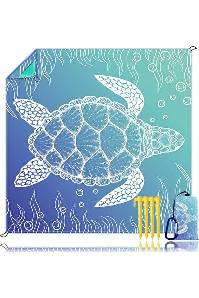 Generic Beach Blanket Sandproof Waterproof 79 x 83 Oversized Beach Mat Sand F...