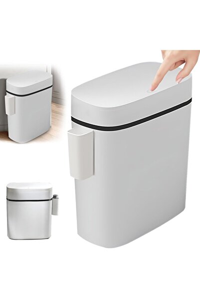 Generic Trash Can,Bathroom Wastebaskets,Slim Plastic Waste Bin,Waterproof Gar...