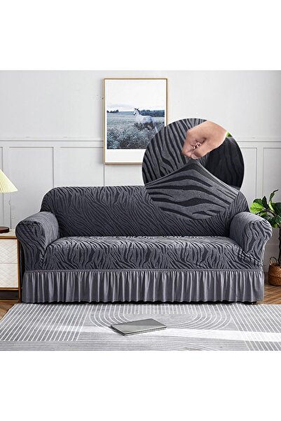 Generic Sofa Slipcover with Skirt,Universal Elastic Jacquard 4 Seater Couch C...