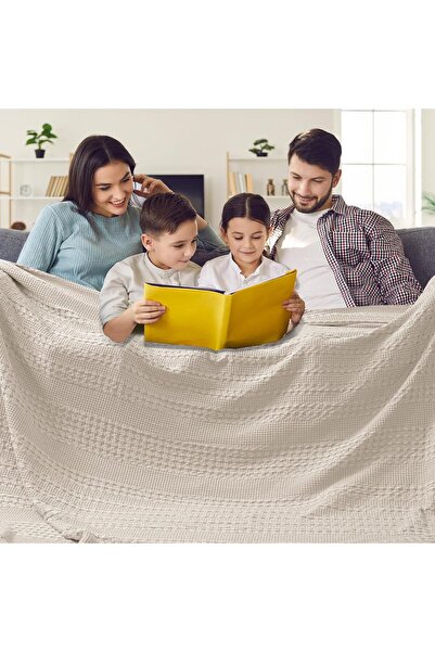 Generic 100% Cotton Waffle Weave Blanket King Size, Lightweight Washed Cotton...
