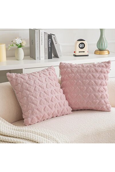 Generic 1PC 18x18 Inch Plush Throw Pillow Covers, Soft Corduroy Texture Love ...
