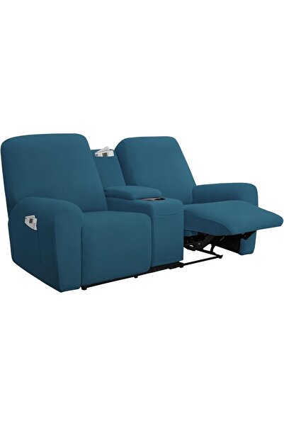 Generic Stretch Recliner Loveseat Cover with Center Console Sofa Slipcover So...