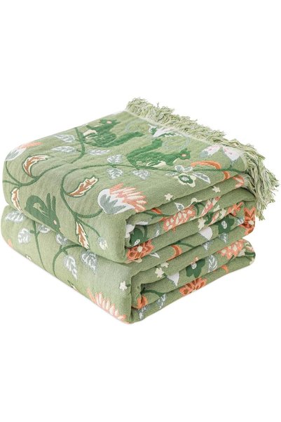 Generic Queen Throw Blanket for Bed 100% Cotton Boho Ultra Soft Quilt Butterf...